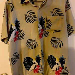 Cord & Barrow parrot Hawaiian shirt
